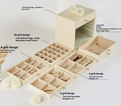 Organizador de Joyas Multicapa en Madera para Escritorio - Image 13