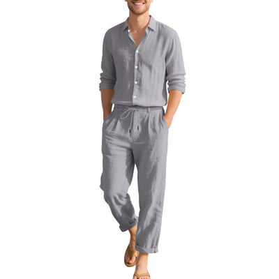 Conjunto de Dos Piezas: Camisa Suelta de Manga Larga y Pantalón Cómodo - Image 10