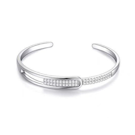 Pulsera de Plata Esterlina S925 con Diamantes Completos Estilo Coreano - Image 2