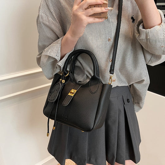 Bolsa Mensajera de Moda Estilo Bucket - Portátil y Versátil - Image 34