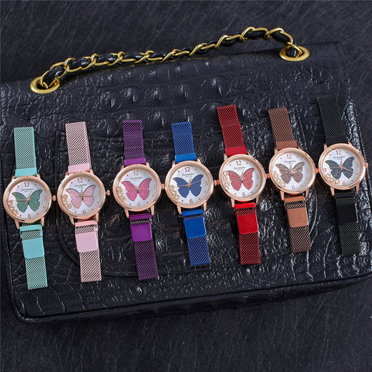 Reloj de Moda para Mujer con Diseño de Mariposas Coloridas - Image 12