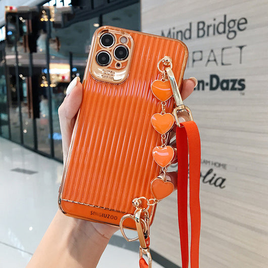 Funda Protectora de Silicona Blanda Compatible con Apple con Correa de Muñeca Antigolpes - Image 7