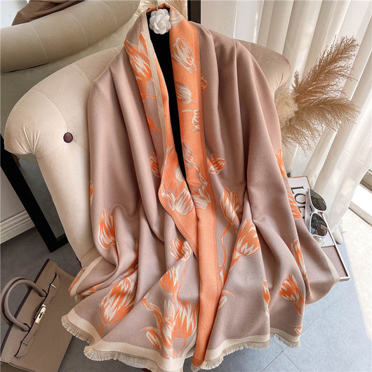 Bufanda Reversible Estampada para Mujer - Diseño Doble Cara y Cálida - Image 3