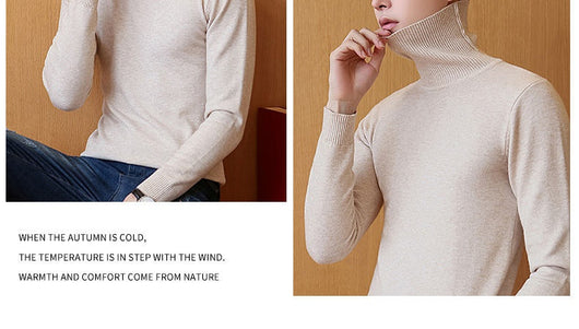 Suéter Tejido para Hombre Cuello Alto Cálido y Suave - Image 17
