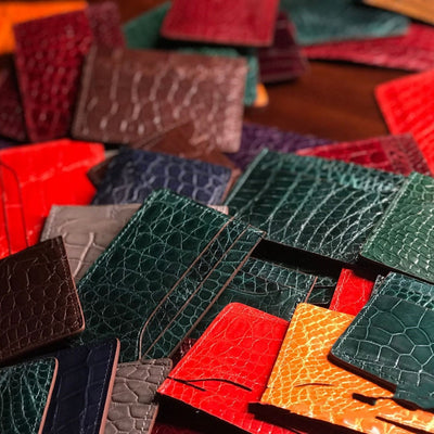 Billetera Hombre Cuero Genuino Patrón Cocodrilo Multi Tarjetas - Image 10