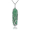 Natural Crystal Hexagonal Column Winding Tree Of Life Pendant Verde