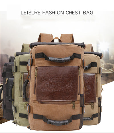 Mochila de Lona para Hombre - Backpack de Viaje y Trabajo con Compartimento Laptop - Image 14