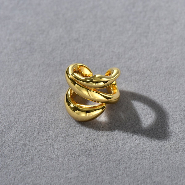 Arete Minimalista Multicapa para Cartílago - Clip Elegante Estilo Francés - Image 6