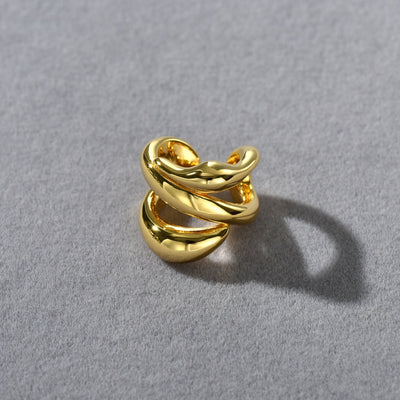 Arete Minimalista Multicapa para Cartílago - Clip Elegante Estilo Francés - Image 6