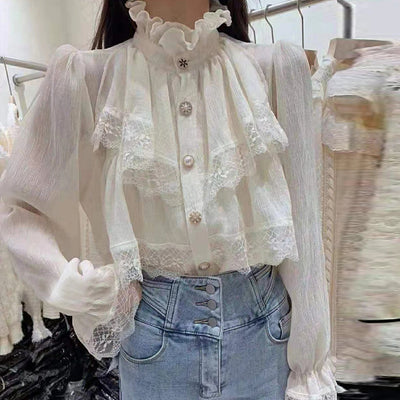 Camisa Occidental Suelta con Mangas Acampanadas - Image 10