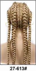 Peluca Sintética con Encaje Frontal de Cuatro Trenzas - Image 8