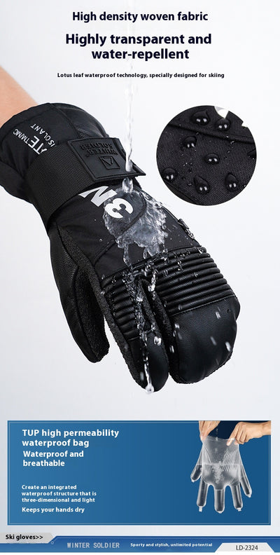 Guantes de Esquí Kevlar Tres Dedos Impermeables y Resistentes - Image 15