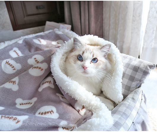 Manta térmica de lana de cordero para perros y gatos - Cojín suave de invierno - Image 13