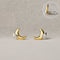 S925 Plateado Dreams Come True Moon Wing Stud Earrings Ear clips