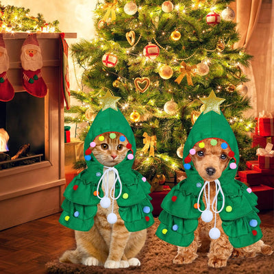 Disfraz Navideño para Gatos con Árbol y Estrella Brillante - Image 5
