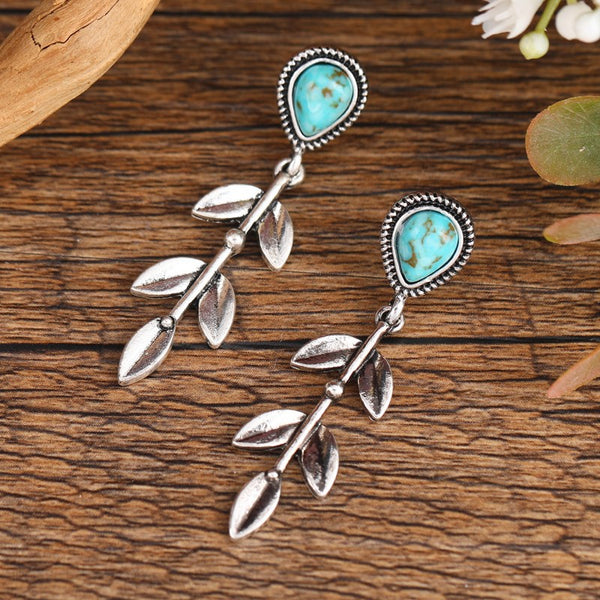 Aretes Étnicos Largos Colgantes Hoja - Estilo Bohemio