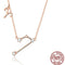 Colar de Doze Constelações Banhado a Prata S925 Tendência Europeia e Americana Colar Banhado a Ouro Rosa Corrente de Clavícula Áries Dourado Rosa