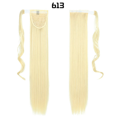 Cola de Caballo Extensible con Velcro - Cabello Liso Europeo - Image 5