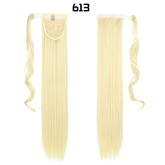 Cola de Caballo Extensible con Velcro - Cabello Liso Europeo - Image 5