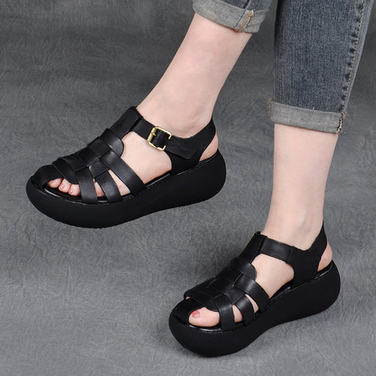 Sandalias Romanas Tejidas con Plataforma y Tacón Alto - Image 10