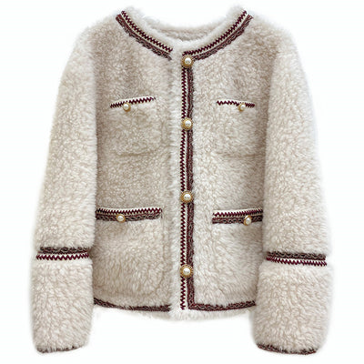 Abrigo de Lana de Cordero con Pelaje - Chaqueta de Invierno para Mujer - Image 7