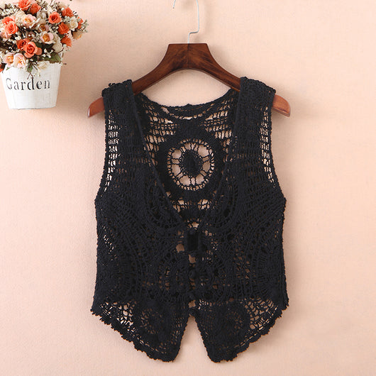 Chaleco de Encaje Calado para Mujer - Diseño Fresco y Elegante - Image 15