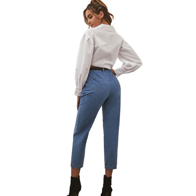 Pantalón Denim Cintura Alta Versátil para Mujer - Image 13