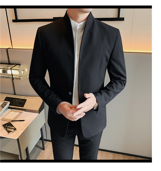 Blazer Slim Fit Ruoshuai para Hombre - Chaqueta Casual de Otoño - Image 15