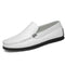 Zapatos de Cuero Blanco Piso Plano - Comodidad Premium en Cuero Genuino