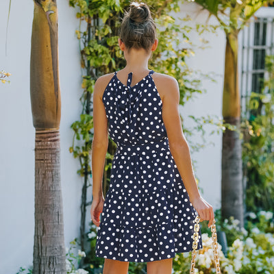 Vestido Elegante de Chifón con Lunares para Mujer - Image 22