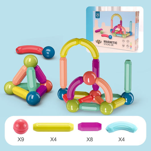 Juego de Construcción Magnética Grande para Aprendizaje Temprano - Bloques Variados DIY - Image 4