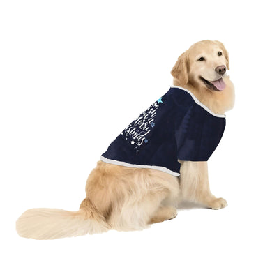 Matching family pajamas with navy blue and white raglan tops featuring a 'Let it Snow' graphic and snowman hat. Bottoms have a festive pattern of snowflakes, sn - Image 14