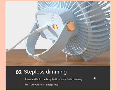 Ventilador Portátil Recargable con Luz Nocturna - Diseño Infantil para Escritorio y Cabecera - Image 24