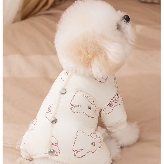 Abrigo de Algodón para Perros - Diseño Osito Impreso para Otoño e Invierno - Image 9