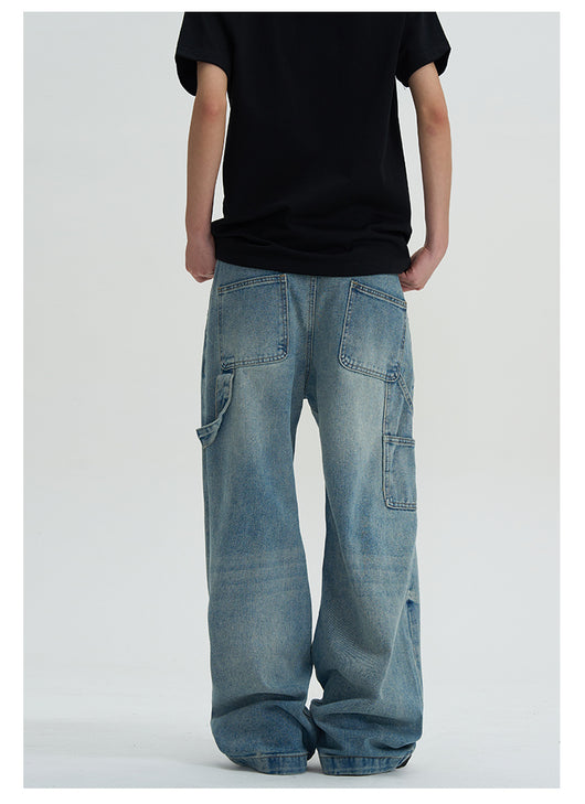 Jeans Lavados Rectos Oversize de Pierna Ancha - Image 17