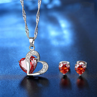 Conjunto de Collar y Aretes de Corazón - Image 10