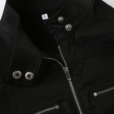 Chaqueta Slim Fit con Cuello de Pie y Cierre de Cremallera - Image 15