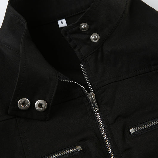 Chaqueta Slim Fit con Cuello de Pie y Cierre de Cremallera - Image 15