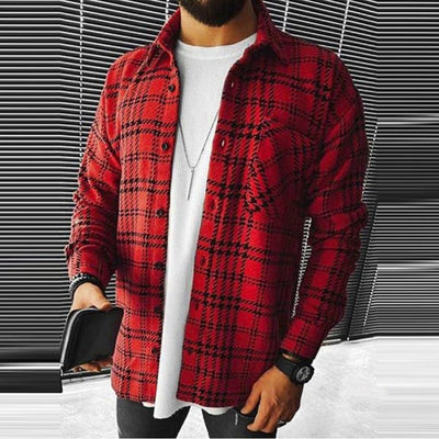 Camisa de Cuadros con Estampado a Juego de Colores para Hombre - Image 4