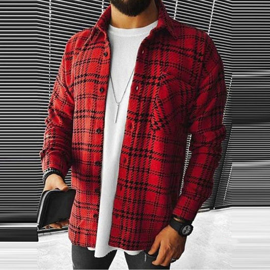 Camisa de Cuadros con Estampado a Juego de Colores para Hombre - Image 4