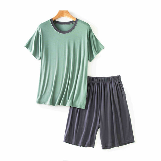Traje Casual de Verano Modal para Hombre - Cuello Redondo Manga Corta - Image 10