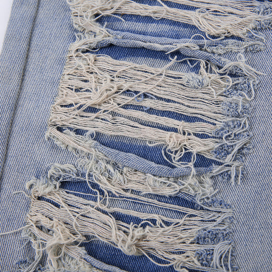 Calentador de Piernas Denim Rotos con Diseño de Personalidad para Mujer - Image 11