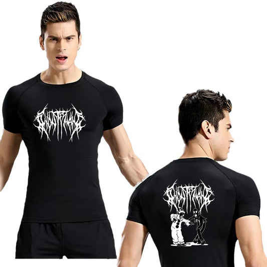 Playera Deportiva Elástica con Estampado 2D de Secado Rápido para Hombre - Image 2