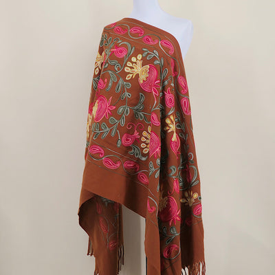 Chal de Cachemira con Bordado de Flor de Granada - Image 19