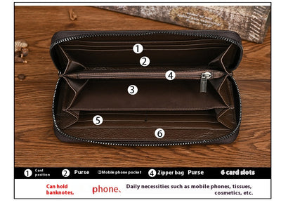 Cartera Larga de Cuero para Mujer Amanecer - Image 15