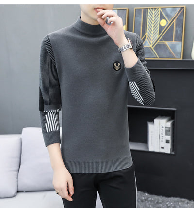 Suéter Tejido Grueso para Hombre con Cuello Medio Alto - Image 17