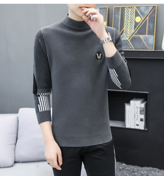 Suéter Tejido Grueso para Hombre con Cuello Medio Alto - Image 17