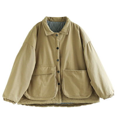 Abrigo Acolchado Talla Grande para Mujer con Bolsillos - Calidez y Comodidad - Image 6