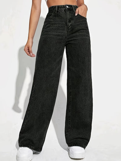 Jeans Sueltos Desteñidos Estilo Retro Casual Versátil - Image 9