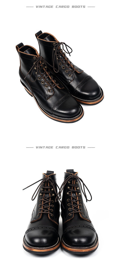 Botas de Cuero Genuino para Hombre - Estilo Trabajo Otoño Invierno - Image 20